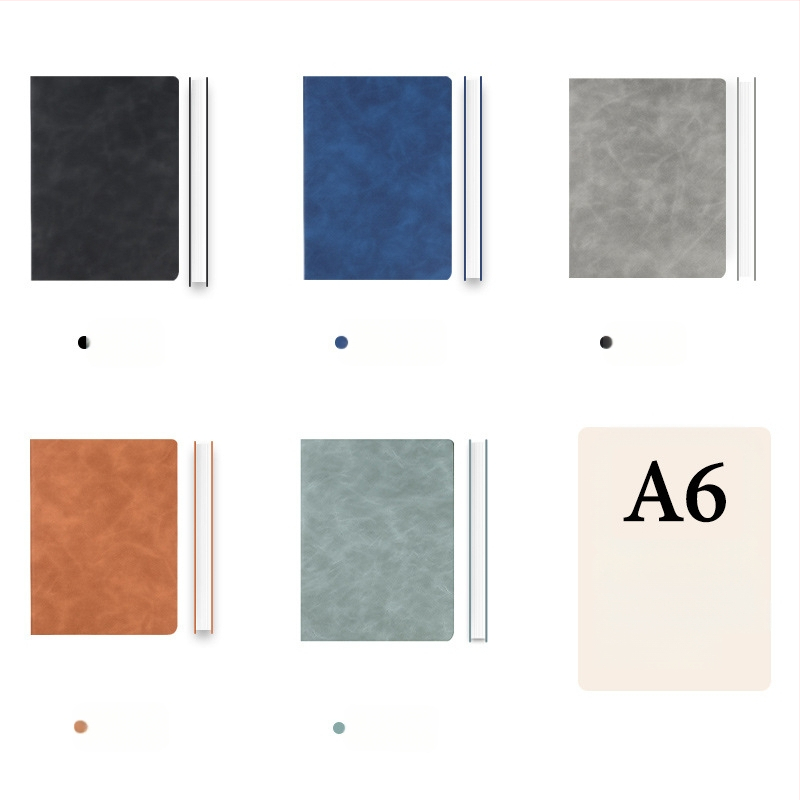 Σημειωματάριο από παχύ δέρμα με αγκράφα για επιχειρηματίες, απλούς φοιτητές, 5 βιβλία για συσκέψεις