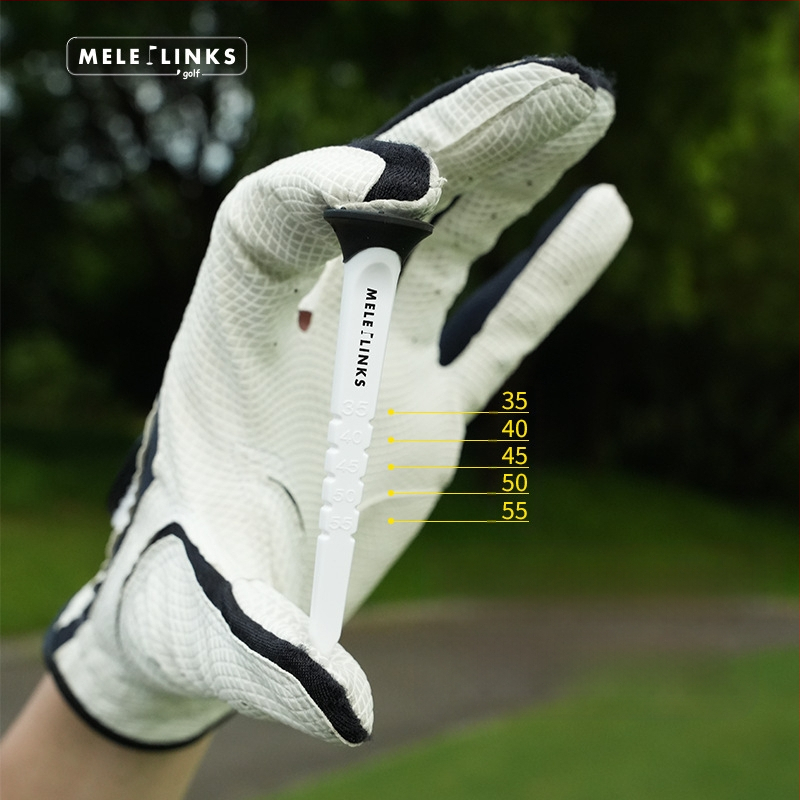 Golfo vinis „Merit“ žvaigždės tipo ilgojo ir trumpojo kombinuotojo starto aikštelės skalę galima reguliuoti, kad būtų pagerintas plastikinio starto aikštelės stabilumas.