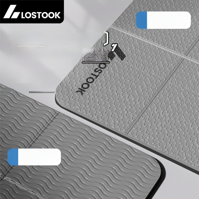 Сгъваема постелка за йога, неплъзгаща се, разширена, удебелена, фитнес постелка, домашна, тиха, разширена, удебелена, постелка за упражнения на едро