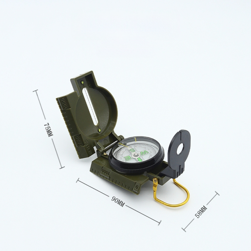 Välistingimustes kasutatav ellujäämiskompass, mitmeotstarbeline, hõlpsasti kaasaskantav, plastist suunav taktikaline kompass, North DC45-2A