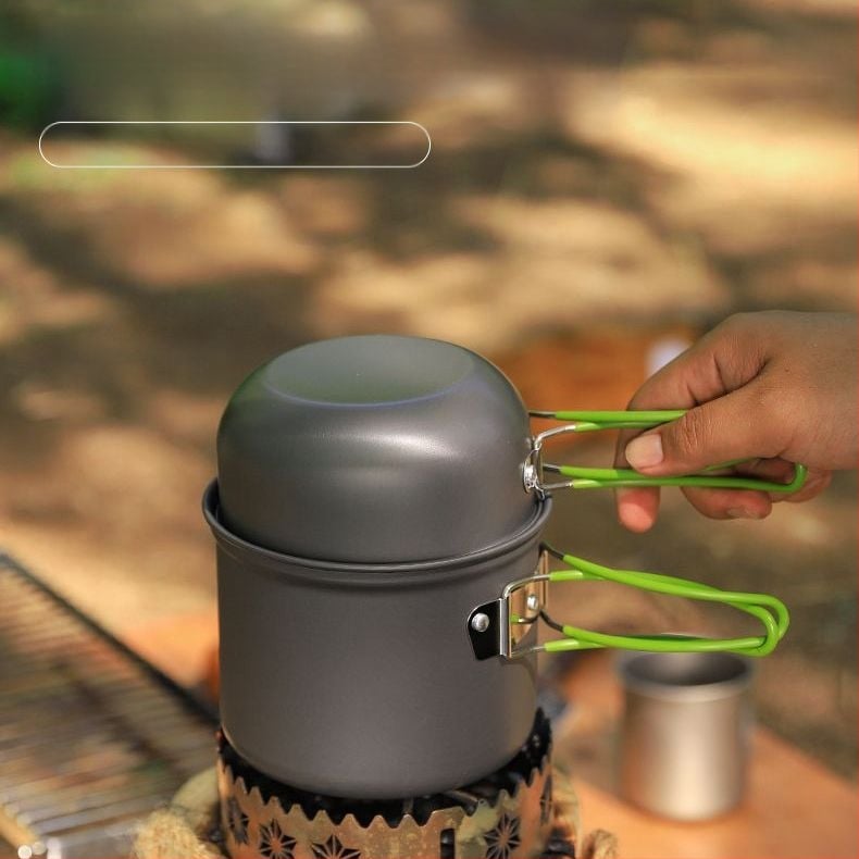 Āra viena plīts katls kempinga piknika komplektam, īpaši viegls, pārnēsājams bļodas katls piknikam