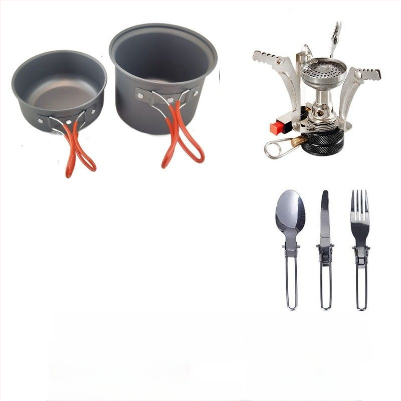 Āra viena plīts katls kempinga piknika komplektam, īpaši viegls, pārnēsājams bļodas katls piknikam