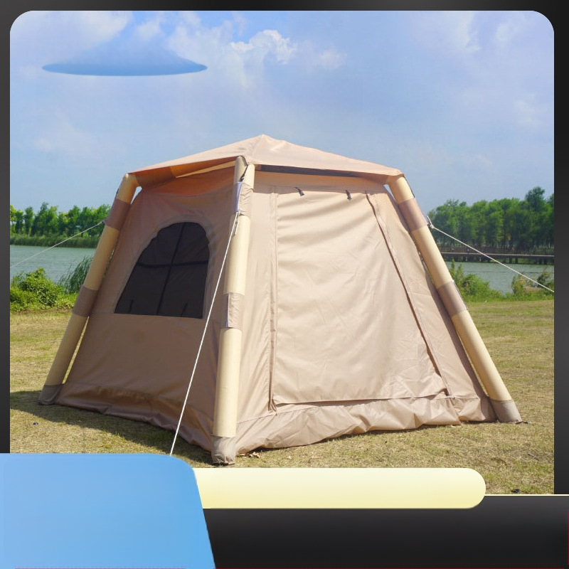 Kahekordne kiiravatav täispuhutav telk ööbimiseks, tähistaevas, vihmakindel väikese harjaga välistingimustes kasutatav õhkkolonntelk ilma seadistamiseta