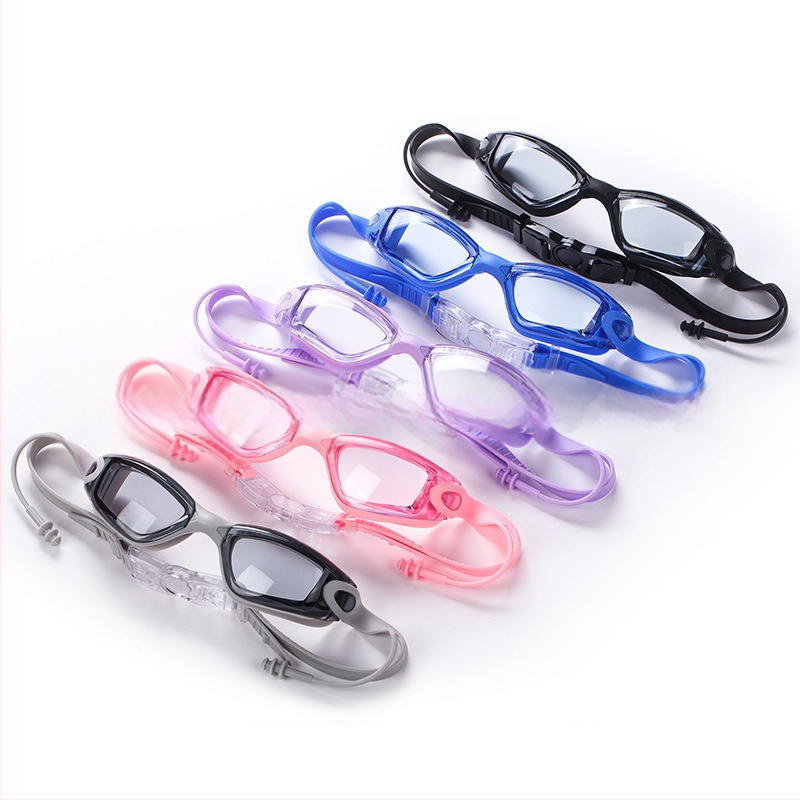 Didelės raiškos tarpvalstybiniai plaukimo akiniai suaugusiesiems, nerasojantys plaukimo akiniai, didmeniniai akiniai vyrams ir moterims, silikoniniai vandeniui atsparūs plaukimo akiniai dėžutėje