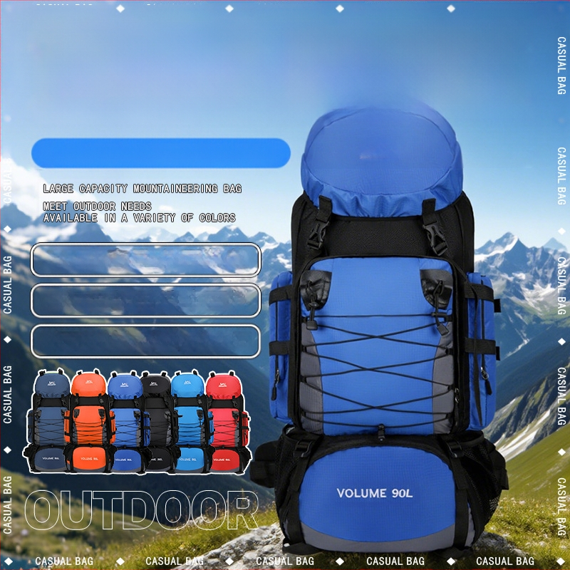 Mägironimiskott, suure mahutavusega 90L, õueseljakott, vetthülgav matkamine, telkimine, reisimine, seljakott meestele, hoiureisikott