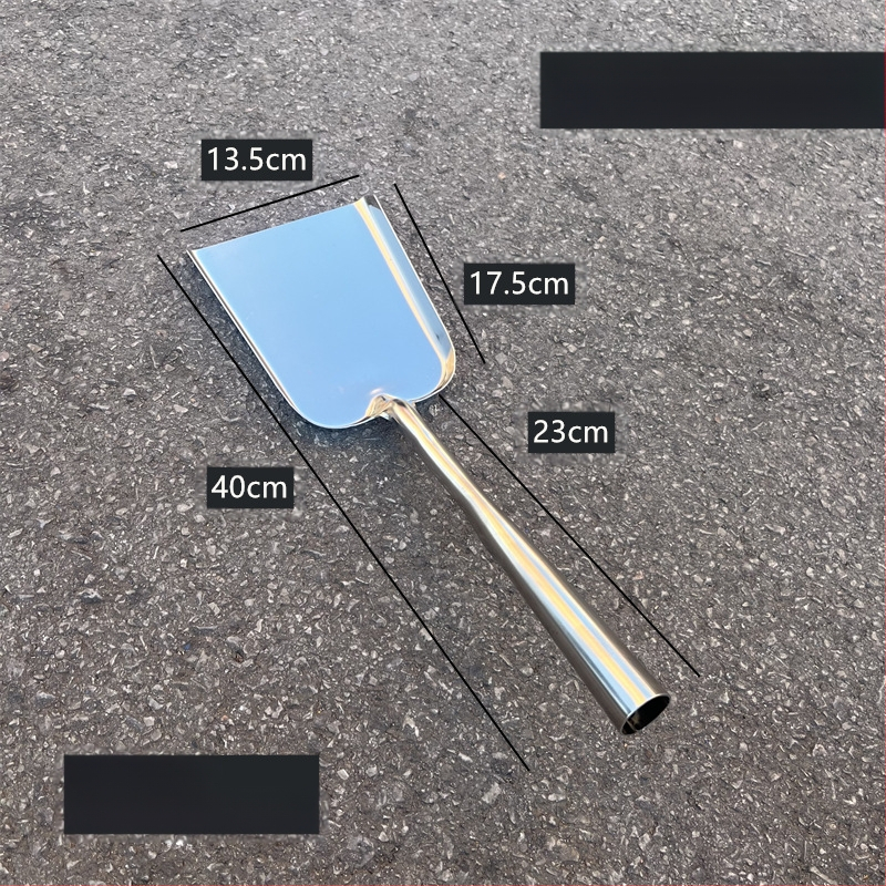 Nerūdijančio plieno sustorintas puodų kastuvas Senovinis ilga rankena Didelis ir mažas ugnies kastuvas Anglies kastuvas Buitinių šiukšlių valymo kastuvas Mūrininko kastuvas Pelenų traukimo kastuvas