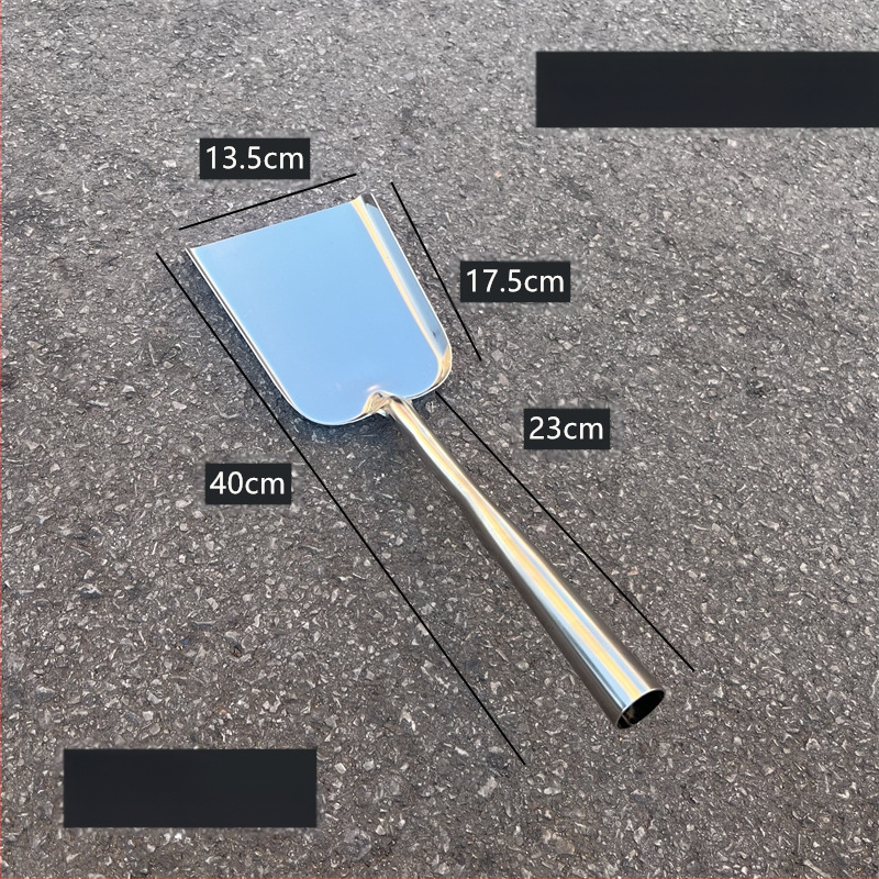 Nerūdijančio plieno sustorintas puodų kastuvas Senovinis ilga rankena Didelis ir mažas ugnies kastuvas Anglies kastuvas Buitinių šiukšlių valymo kastuvas Mūrininko kastuvas Pelenų traukimo kastuvas