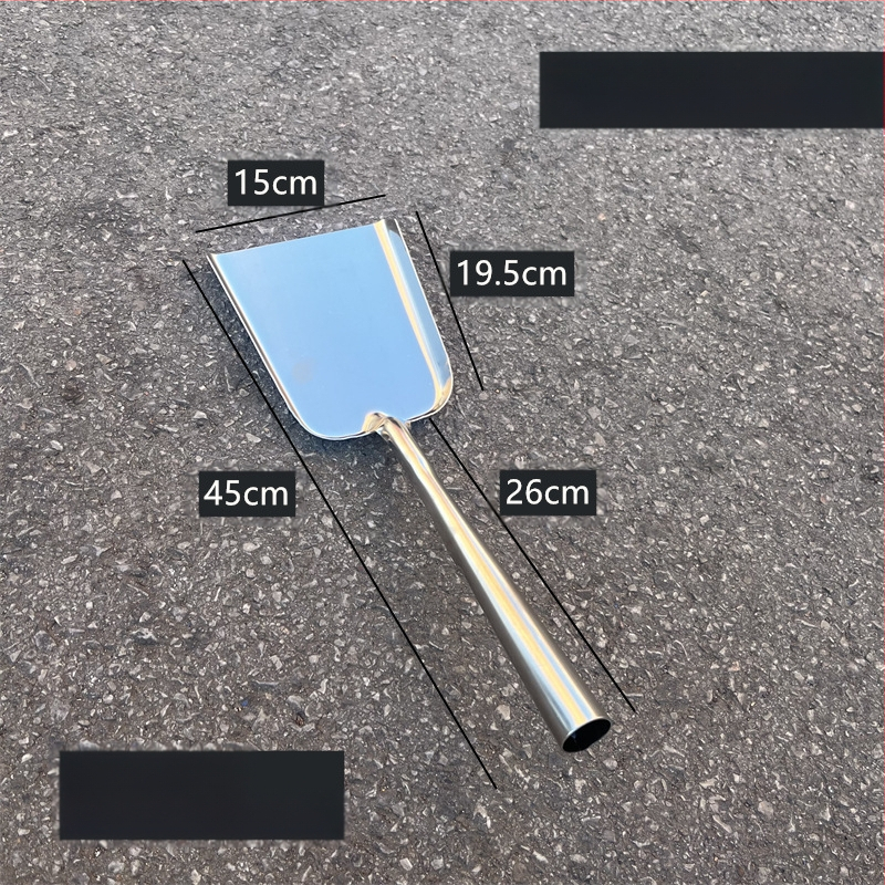 Nerūdijančio plieno sustorintas puodų kastuvas Senovinis ilga rankena Didelis ir mažas ugnies kastuvas Anglies kastuvas Buitinių šiukšlių valymo kastuvas Mūrininko kastuvas Pelenų traukimo kastuvas