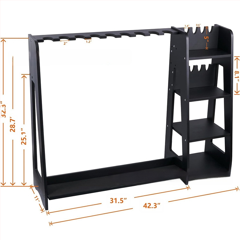Medinis žaislinių ginklų stovas patalpai, pastatomas ant grindų, šaudyklos ginklų modelių priedų laikymo stovas, daugiasluoksnis įrangos surinkimo stovas