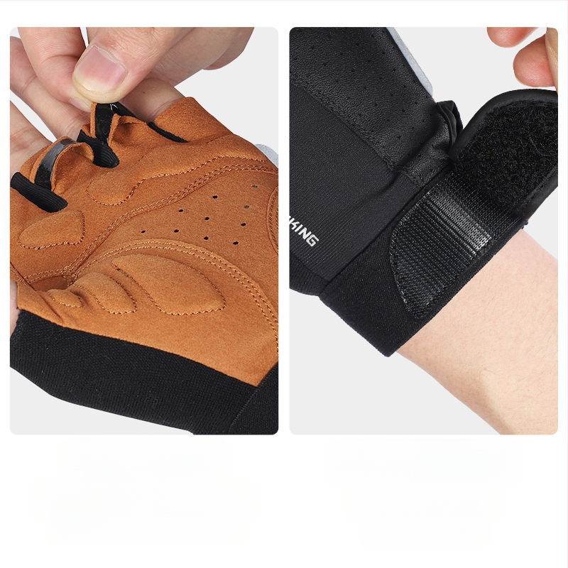 „Western Rider“ jojimo pirštinės, pusės piršto dviračio motociklo dviračio trumpo piršto jojimo pirštinės, amortizuojančios ir neslystančios.