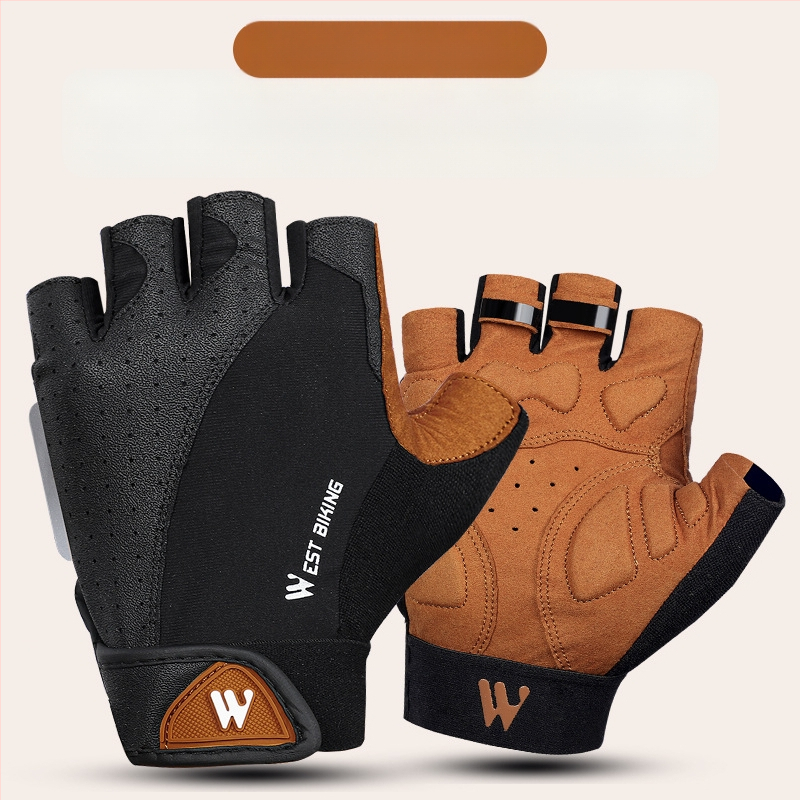 „Western Rider“ jojimo pirštinės, pusės piršto dviračio motociklo dviračio trumpo piršto jojimo pirštinės, amortizuojančios ir neslystančios.