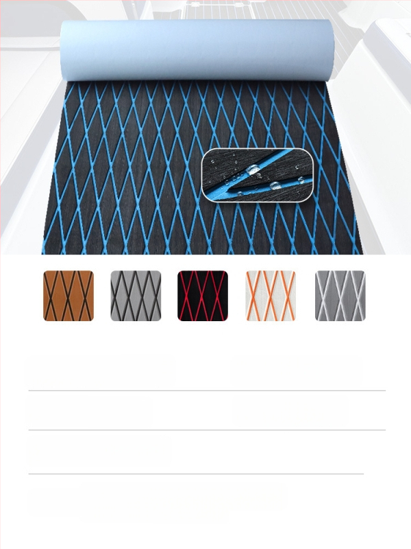 Jahtas pretslīdes grīdas airu dēlis, pretslīdes aizsargpēdu paliktnis, kajaku piederumi, romba tīkkoka jūras EVA grīdas paklājiņš