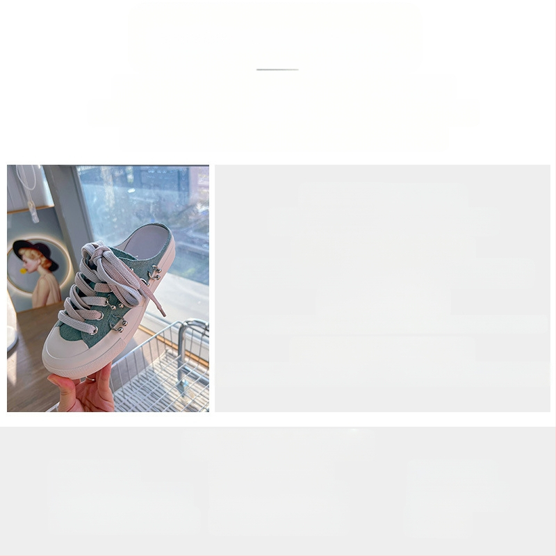 Naujo stiliaus uždaros šlepetės 2025 m. vasaros moteriški batai laisvalaikiui, storu padu, minkštu padu, madingi lauko moteriški drobiniai kvėpuojantys pusšlepetės moterims