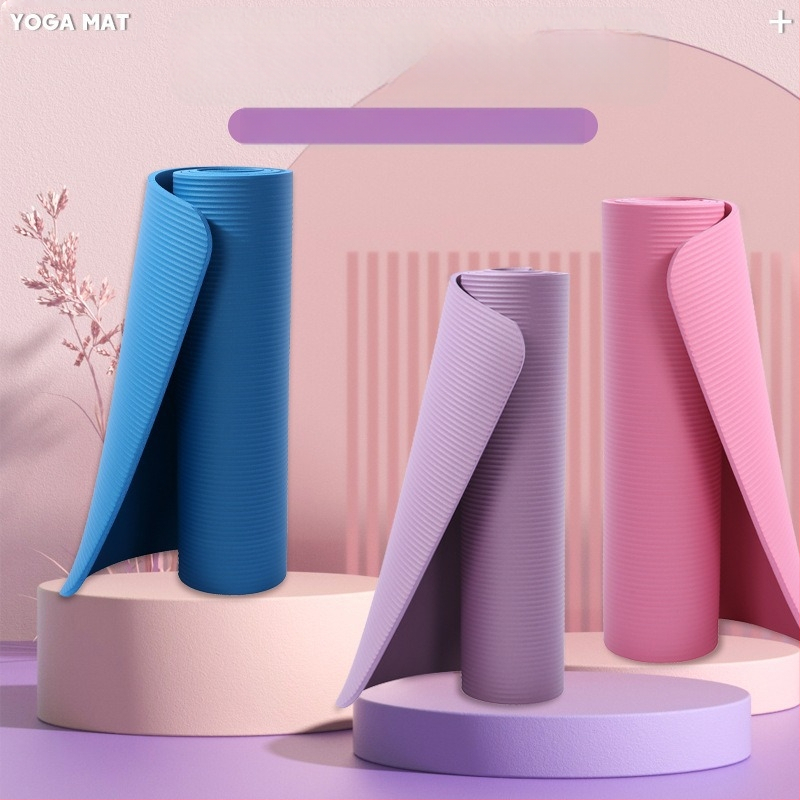 NBR joogamatt, paksendatud, libisemiskindel, lööke neelav, vaikne, laiendatud ja vooderdatud, täiskasvanutele mõeldud meeste ja naiste fitness-võimlemisjoogamatt