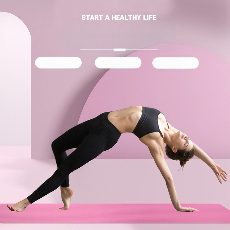 NBR joogamatt, paksendatud, libisemiskindel, lööke neelav, vaikne, laiendatud ja vooderdatud, täiskasvanutele mõeldud meeste ja naiste fitness-võimlemisjoogamatt