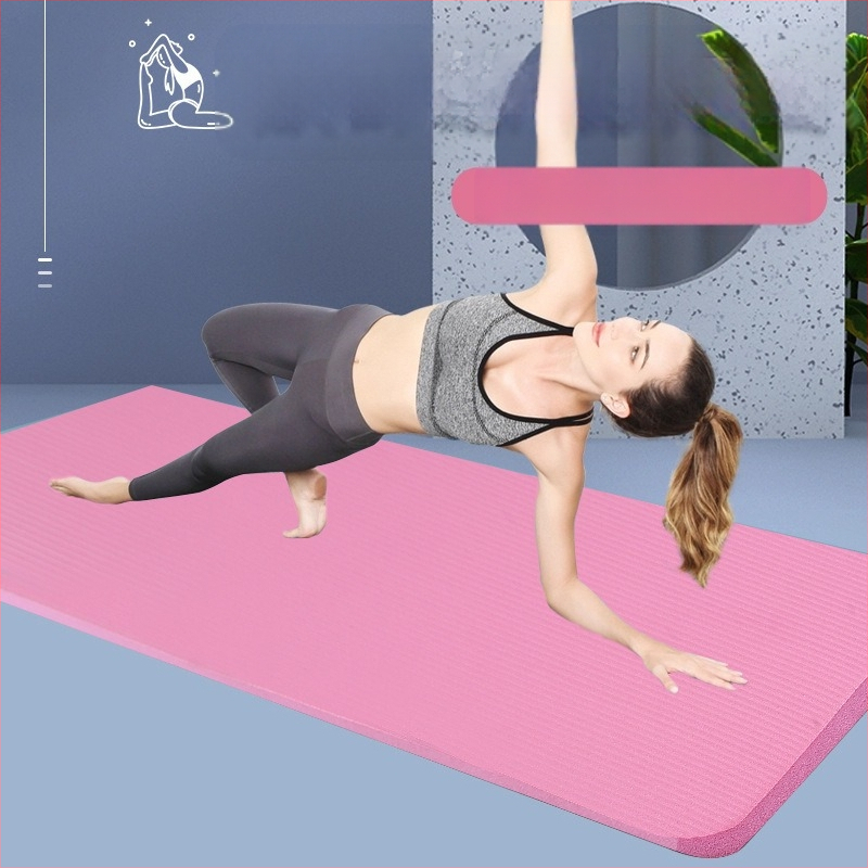 NBR joogamatt, paksendatud, libisemiskindel, lööke neelav, vaikne, laiendatud ja vooderdatud, täiskasvanutele mõeldud meeste ja naiste fitness-võimlemisjoogamatt