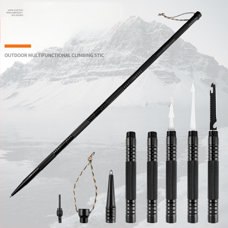 Didmeninė prekyba laipiojimo lazdomis, lauko laipiojimo lazdomis, itin lengva aliuminio lydinio teleskopine sulankstoma neslystančia žygio įranga, universalia