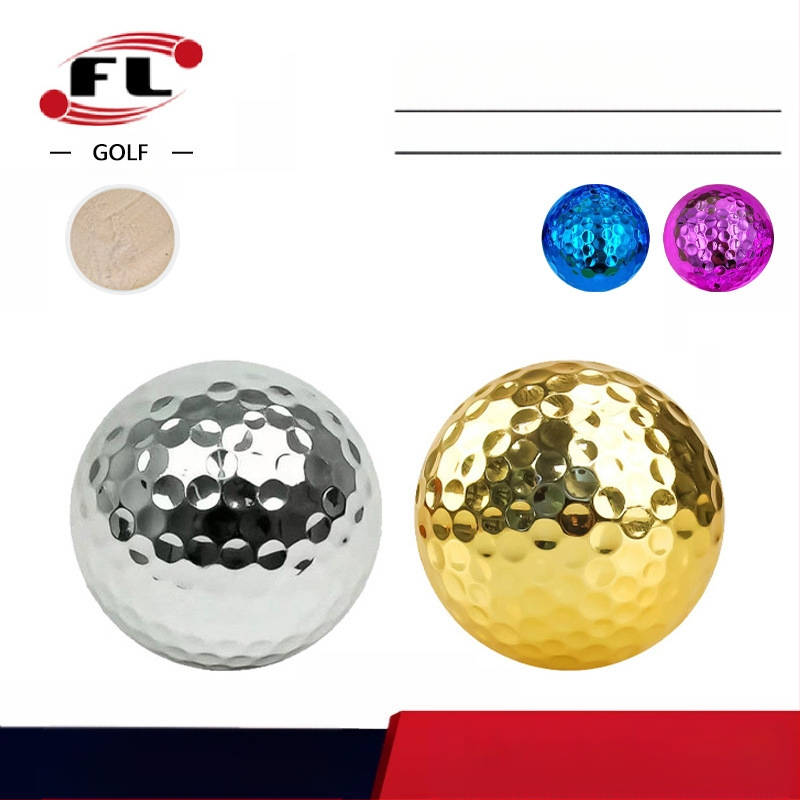 „Fuli Sports Factory“ tiesioginio pardavimo golfo dovanų kamuoliukas, galvanizuotas golfo kamuoliukas, spalvingas dvigubo sluoksnio varžybų kamuoliukas, keturių spalvų