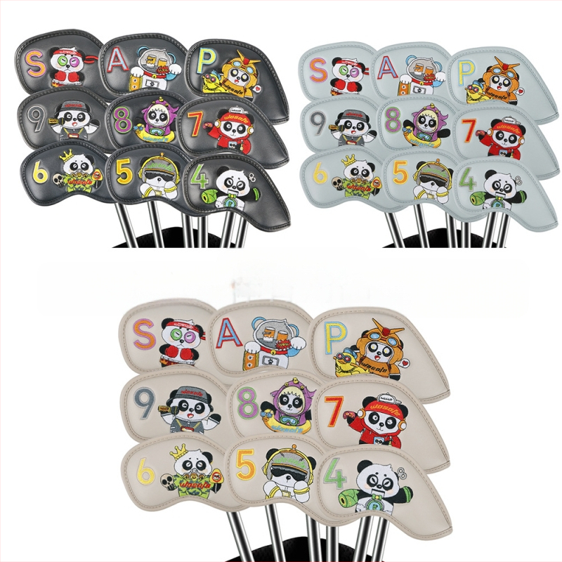 Forrásgyári golf fejfedő, határokon átnyúló közvetlen szállítás, mini panda mintás golfvas fejfedő