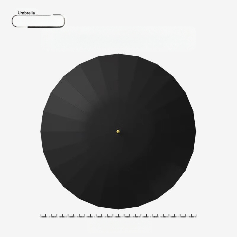 24 csontos esernyő automata esernyő nagy, túlméretezett gyári nagykereskedelmi egyenes hosszú nyelű esernyő napsütéses és esős kettős felhasználású logóval