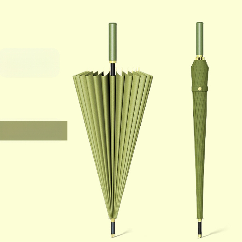 24 csontos esernyő automata esernyő nagy, túlméretezett gyári nagykereskedelmi egyenes hosszú nyelű esernyő napsütéses és esős kettős felhasználású logóval