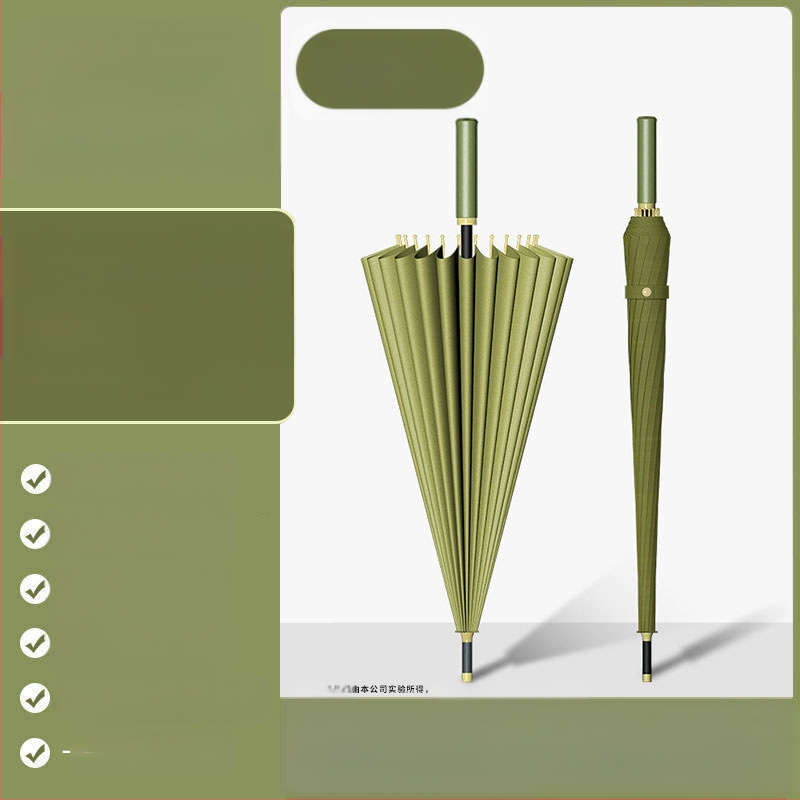 24 csontos esernyő automata esernyő nagy, túlméretezett gyári nagykereskedelmi egyenes hosszú nyelű esernyő napsütéses és esős kettős felhasználású logóval