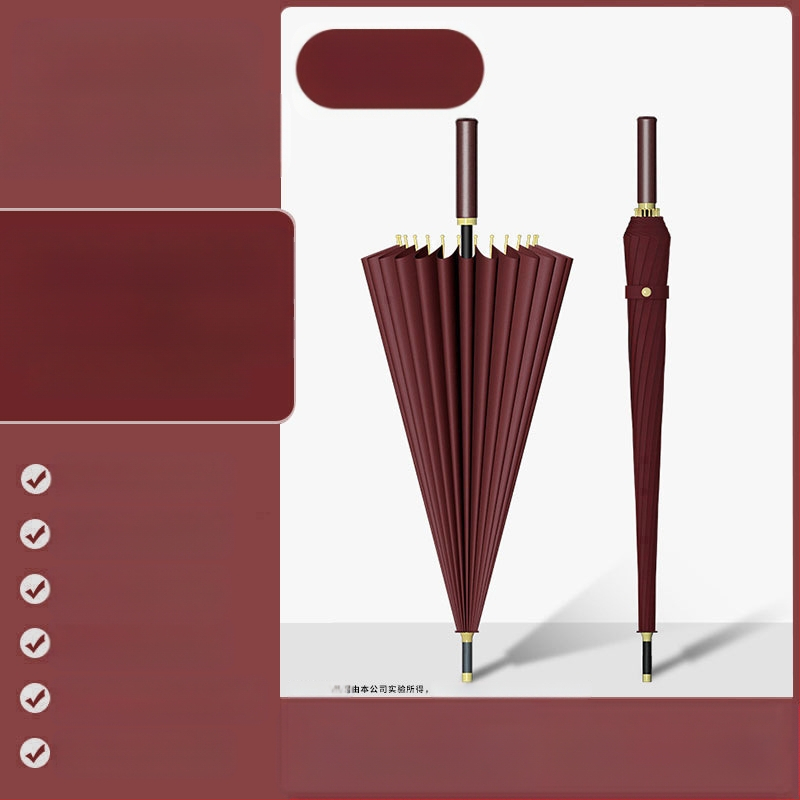 24 csontos esernyő automata esernyő nagy, túlméretezett gyári nagykereskedelmi egyenes hosszú nyelű esernyő napsütéses és esős kettős felhasználású logóval