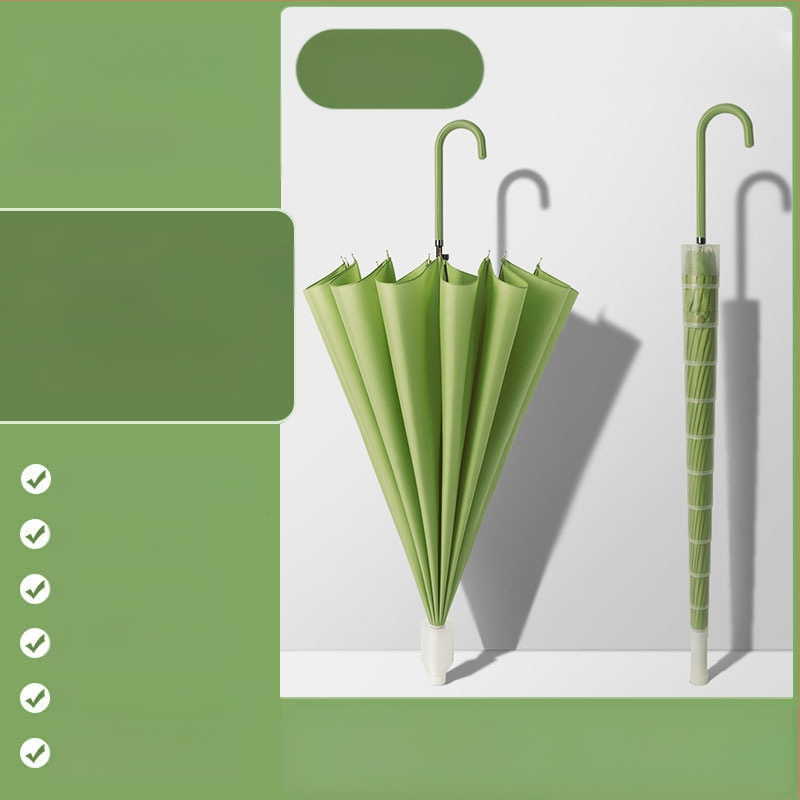 24 csontos esernyő automata esernyő nagy, túlméretezett gyári nagykereskedelmi egyenes hosszú nyelű esernyő napsütéses és esős kettős felhasználású logóval