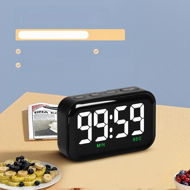 Laikmatis mokymuisi, skirtas LED elektroniniam vaikams, žadintuvas, chronometras, dvigubos paskirties apverstas virtuvės priminimas, didelis ekranas