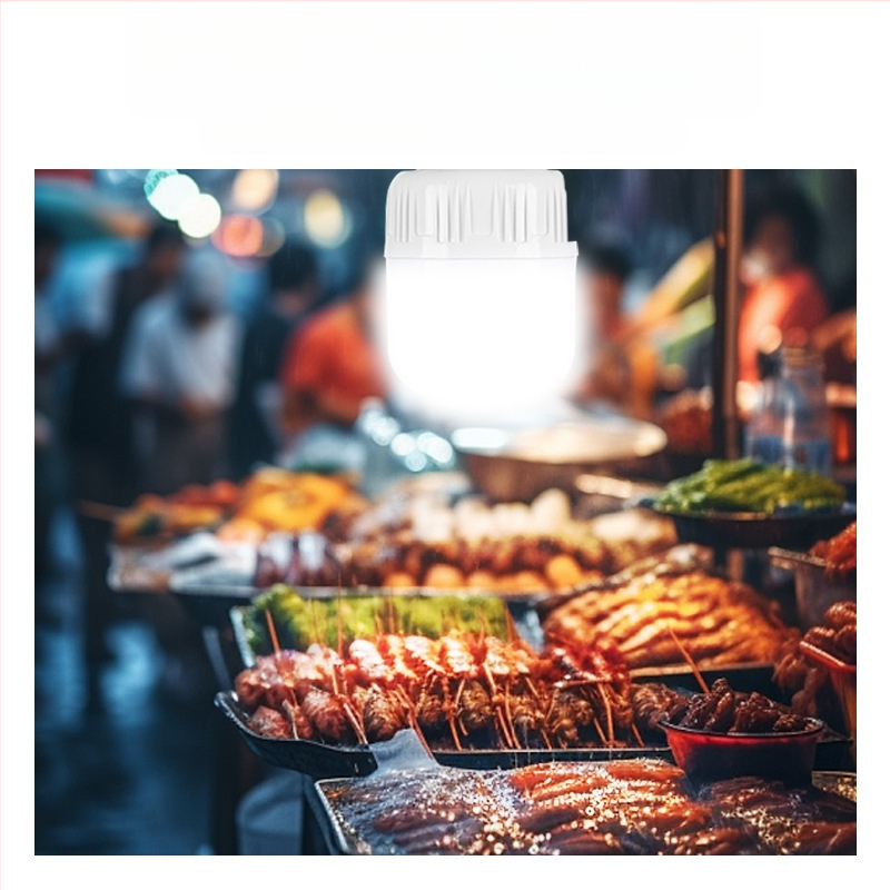 Nauja LED įkrovimo lemputė 3 lauko vandeniui atsparios naktinės turgaus prekystalio elektros energijos tiekimo nutraukimo avarinės lemputės nešiojamas apšvietimas