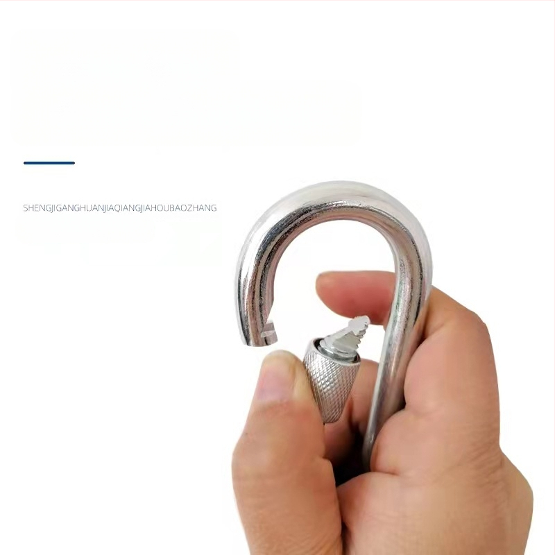 Удължител за хоризонтална щанга с пружинна кука за открито, алпинизъм и скално катерене, многофункционална връзка с вътрешен двор