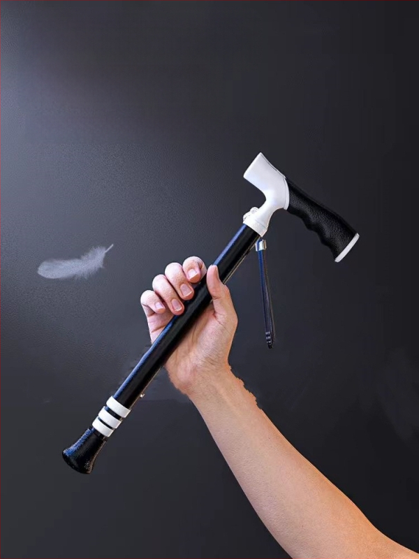 Itin lengvas nešiojamas teleskopinis ramentas, neslystantis medicininis ramentas, reguliuojamas dvigubos paskirties alpinizmo lazda pagyvenusiems žmonėms