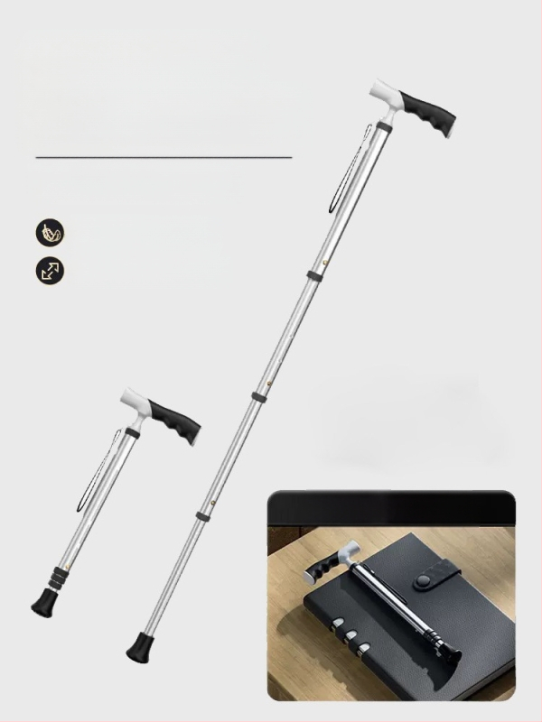 Itin lengvas nešiojamas teleskopinis ramentas, neslystantis medicininis ramentas, reguliuojamas dvigubos paskirties alpinizmo lazda pagyvenusiems žmonėms