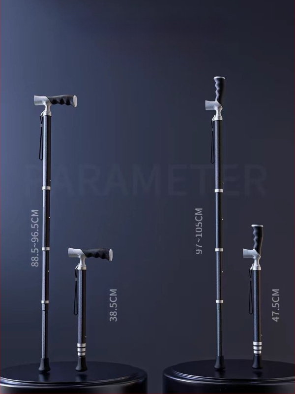 Itin lengvas nešiojamas teleskopinis ramentas, neslystantis medicininis ramentas, reguliuojamas dvigubos paskirties alpinizmo lazda pagyvenusiems žmonėms