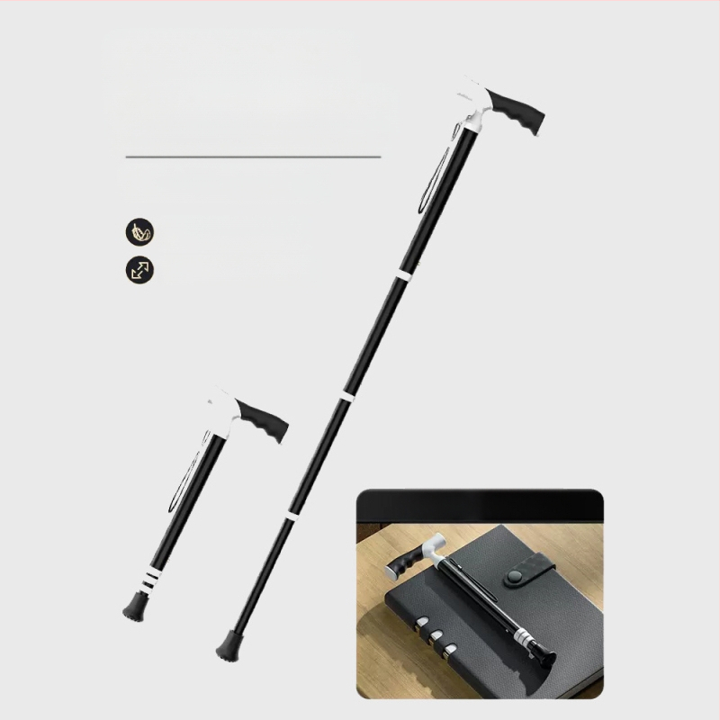 Itin lengvas nešiojamas teleskopinis ramentas, neslystantis medicininis ramentas, reguliuojamas dvigubos paskirties alpinizmo lazda pagyvenusiems žmonėms