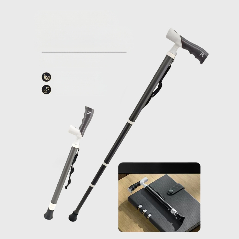 Itin lengvas nešiojamas teleskopinis ramentas, neslystantis medicininis ramentas, reguliuojamas dvigubos paskirties alpinizmo lazda pagyvenusiems žmonėms