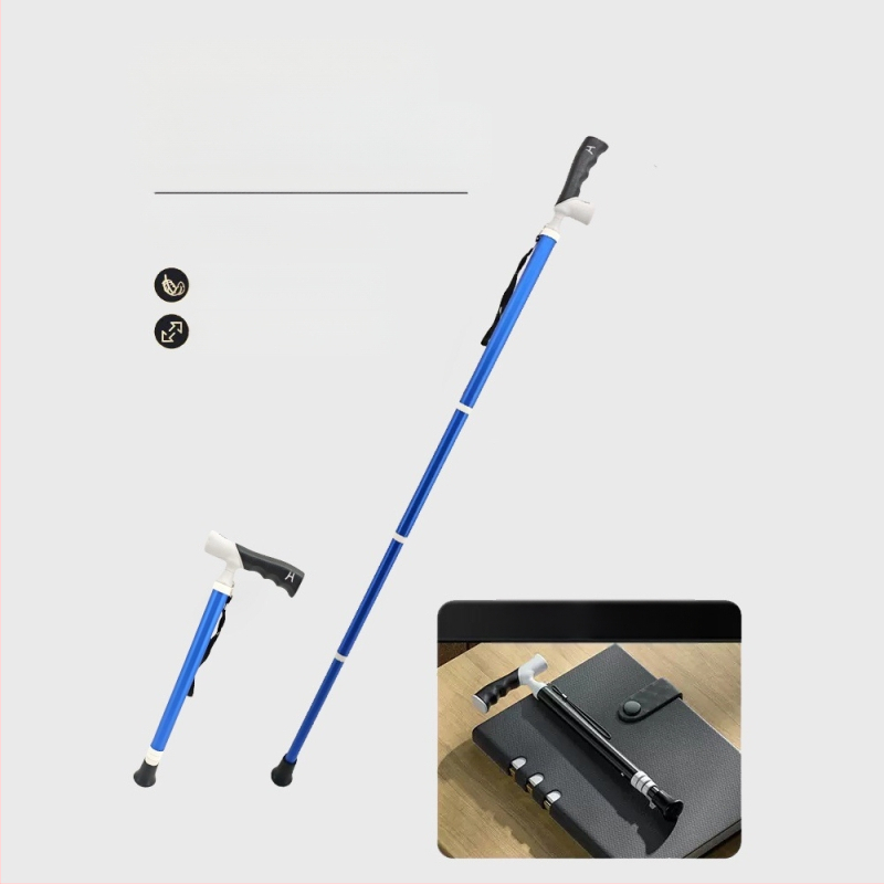 Itin lengvas nešiojamas teleskopinis ramentas, neslystantis medicininis ramentas, reguliuojamas dvigubos paskirties alpinizmo lazda pagyvenusiems žmonėms