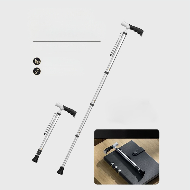 Itin lengvas nešiojamas teleskopinis ramentas, neslystantis medicininis ramentas, reguliuojamas dvigubos paskirties alpinizmo lazda pagyvenusiems žmonėms