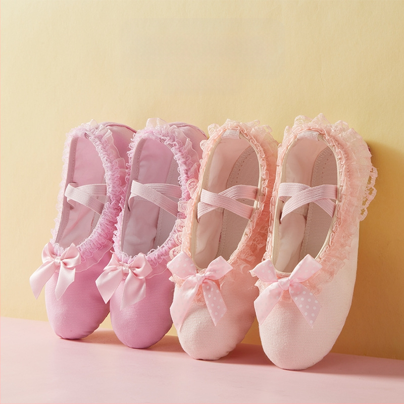 Tantsukingad naistele ja lastele pehme tallaga sügis- ja talveharjutusteks, fliisvoodriga, lihavad pitsilised kassiküünised, tüdrukute printsess-ballett, tantsukingad