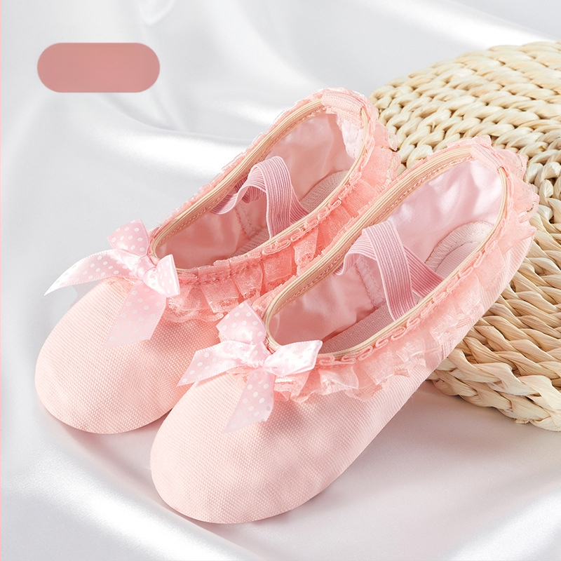 Tantsukingad naistele ja lastele pehme tallaga sügis- ja talveharjutusteks, fliisvoodriga, lihavad pitsilised kassiküünised, tüdrukute printsess-ballett, tantsukingad