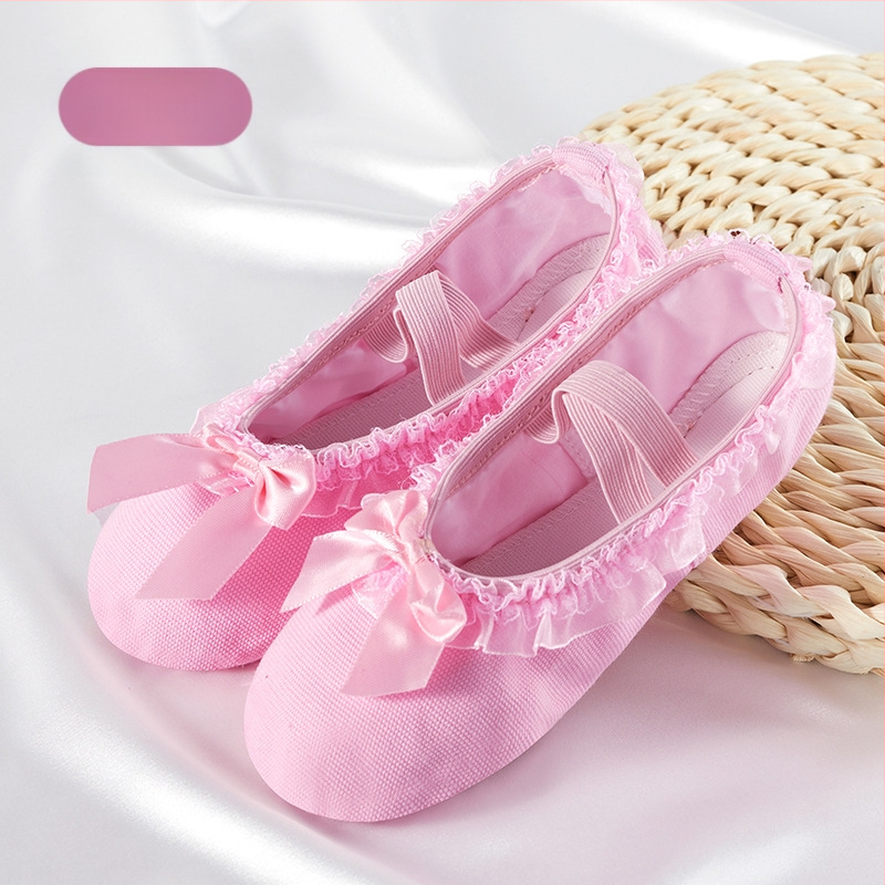 Tantsukingad naistele ja lastele pehme tallaga sügis- ja talveharjutusteks, fliisvoodriga, lihavad pitsilised kassiküünised, tüdrukute printsess-ballett, tantsukingad