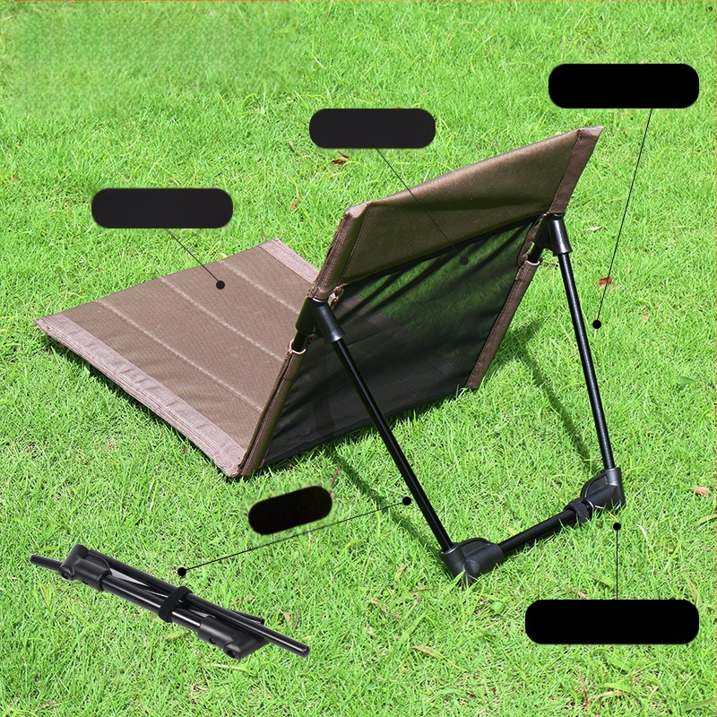 Външен къмпинг възглавница за гръб, обикновен плажен стол, преносим тревен стол, многофункционален сгъваем издръжлив стол за отдих