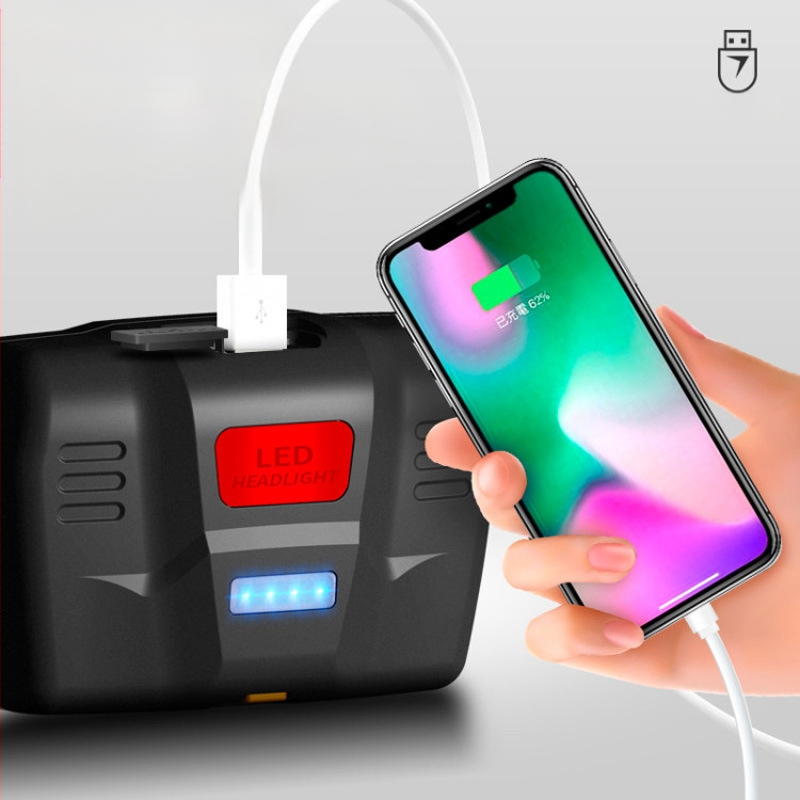 „Boyue T6“ įkrovimo indukcinis žibintas, atsparus vandeniui, LED, stiprios šviesos teleskopinis priartinimo žibintas, lauko žvejybos žibintas, didmeninė prekyba