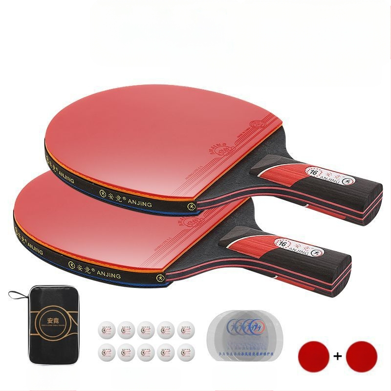 Profesionali stalo teniso raketė, varžyboms skirta tiesi raketė, skirta studentams ir suaugusiems, labai elastinga, nelipni dviguba raketė, rankų darbo