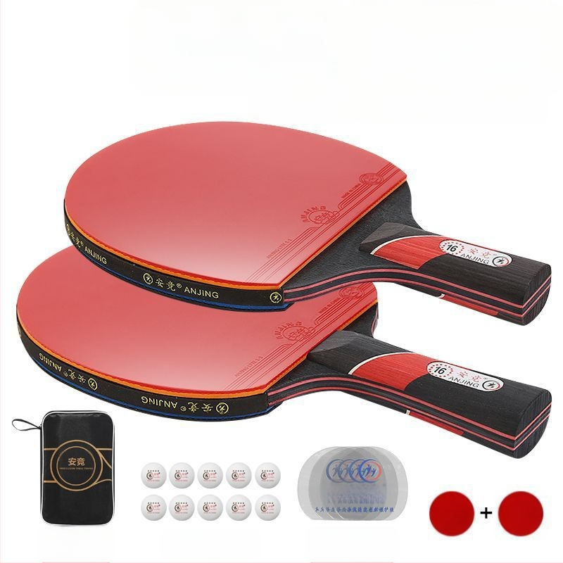 Profesionali stalo teniso raketė, varžyboms skirta tiesi raketė, skirta studentams ir suaugusiems, labai elastinga, nelipni dviguba raketė, rankų darbo
