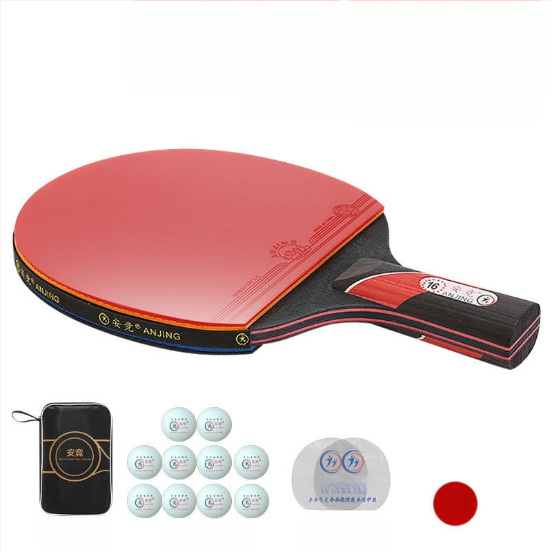 Profesionali stalo teniso raketė, varžyboms skirta tiesi raketė, skirta studentams ir suaugusiems, labai elastinga, nelipni dviguba raketė, rankų darbo