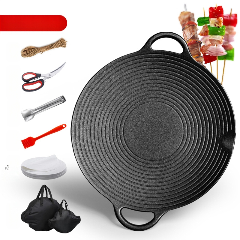 Malmist praepann Grillpann Gaasipliit Induktsioonpliit Grillpann Malmist katmata Korea stiilis õuegrillpann