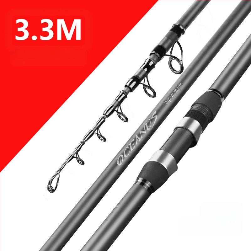 Lin Lake Εισαγόμενο καλάμι ψαρέματος στη θάλασσα, καλάμι ρίψης με τηλεχειριστήριο, κοστούμι από εξαιρετικά ελαφρύ άνθρακα, ειδικό καλάμι ρίψης για ασημένιο κυπρίνο και κυπρίνο Bighead.