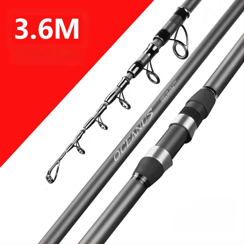 Lin Lake Εισαγόμενο καλάμι ψαρέματος στη θάλασσα, καλάμι ρίψης με τηλεχειριστήριο, κοστούμι από εξαιρετικά ελαφρύ άνθρακα, ειδικό καλάμι ρίψης για ασημένιο κυπρίνο και κυπρίνο Bighead.