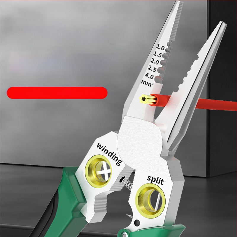 8-u-1 višenamjenska kliješta za mjerenje i skidanje izolacije žice, rezanje žice, izvlačenje žice, škare za žicu i kabele, kliješta za guljenje, kliješta za krimpovanje električnih žica